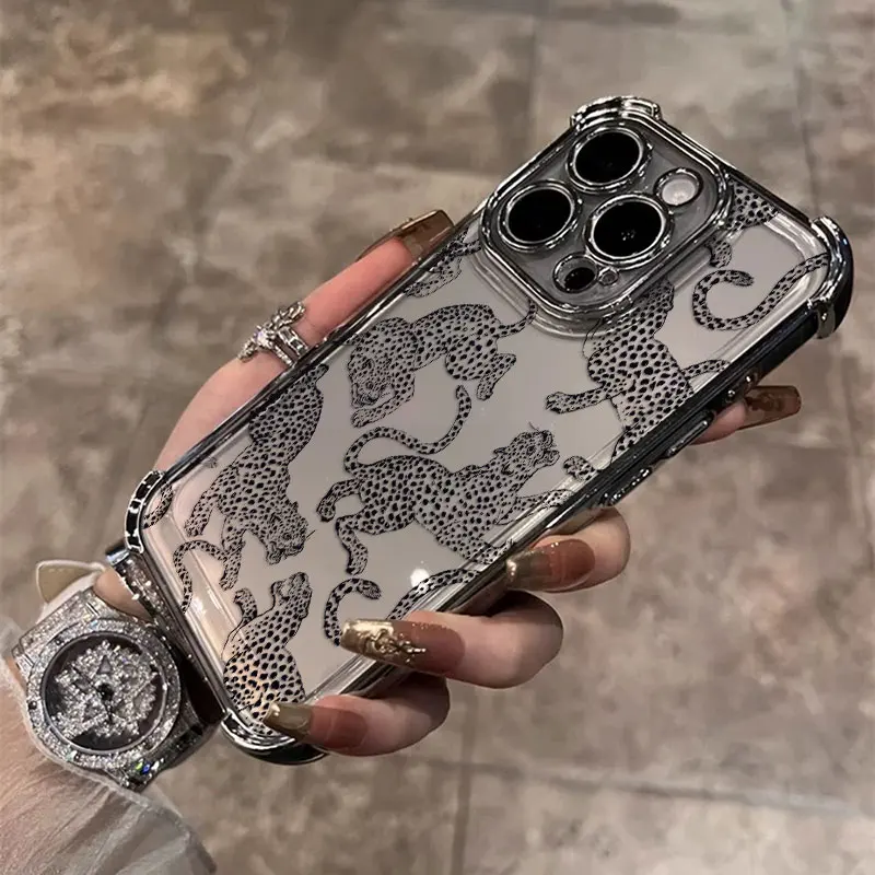 Funda chapada de lujo con estampado de leopardo rosa para vivo V29e Y200 V27 S16 T1 S15 V25 V23 S12 Y38 Y28 Y03 Y17s Y78 Y36 Y27 4G 5G - imagen 3