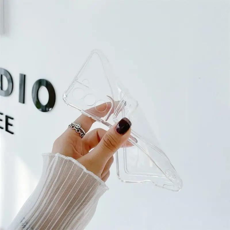 Funda con bolsa de tarjetas para Samsung Galaxy S21 S22 S23 FE S24 Plus A55 A35 A25 A15 A24 A54 A14 A34 A53 S24 Ultra 5G, funda transparente a prueba de golpes - imagen 3