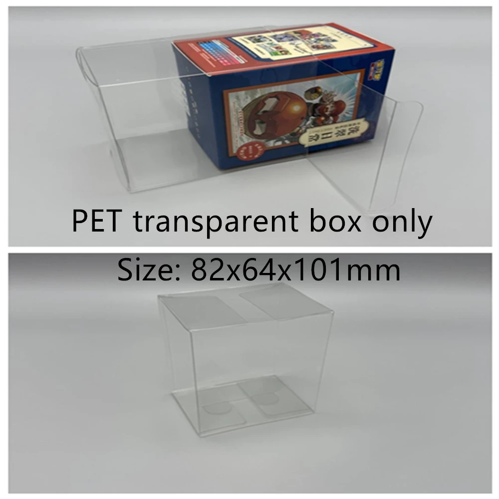 Caja de almacenamiento transparente a prueba de polvo para Pokémon, región de Hisui, tarjeta de batalla diaria, funda protectora de plástico para cajas de mascotas PTCG