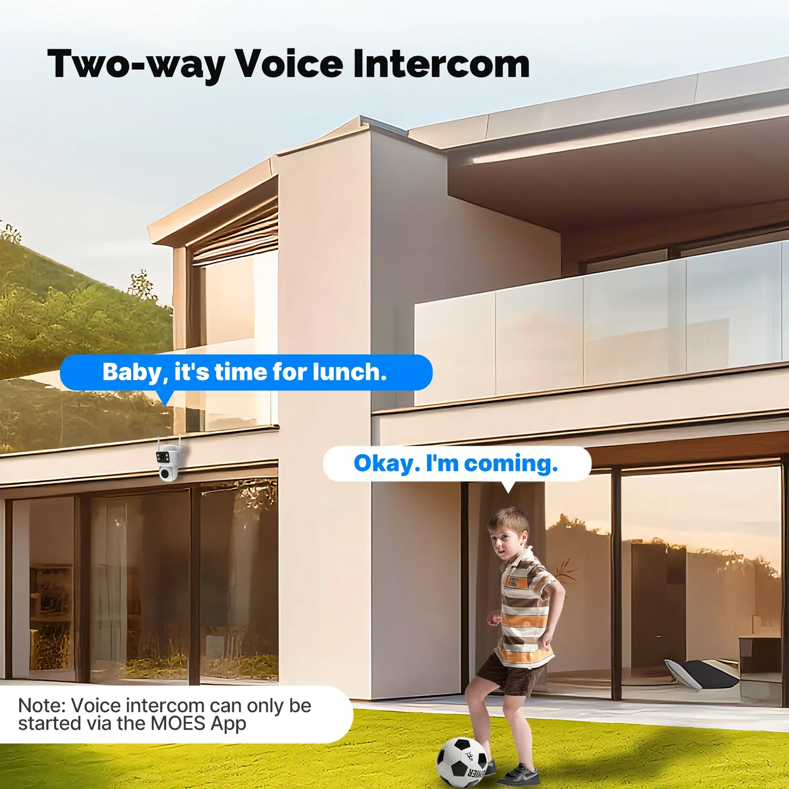 Moes Tuya WiFi inteligente cámara de seguridad exterior 8MP pantalla Dual 2,4G/5G IP65 impermeable detección de movimiento seguimiento automático Audio bidireccional - imagen 5