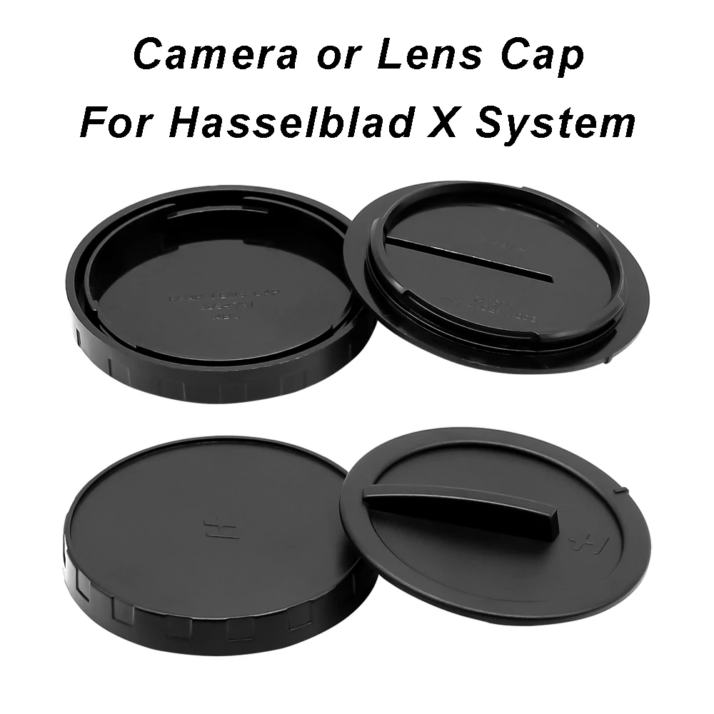 Para Hasselblad X1D X2D XCD X sistema de montaje tapa del cuerpo de la cámara o tapa trasera de lente o juego de tapas de plástico negro reemplazar original