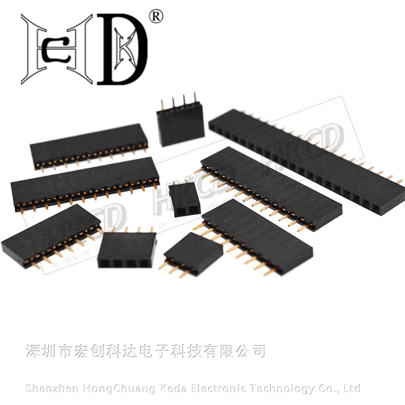 10 enchufes hembra de un solo fila de 180 grados con un espaciado de conectores de 2,54mm 1*2P 3P 4P 5P 6P 7P 8P 9P 10P 20P 40Pin - imagen 2