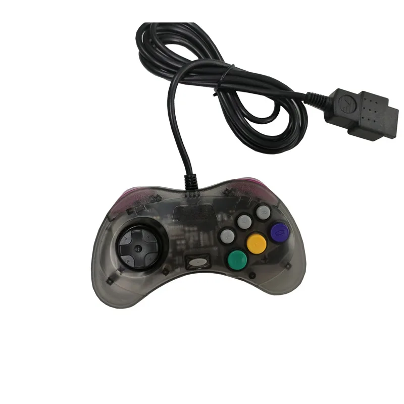 Controlador de juego con cable para consola SEGA Saturn SS, negro transparente - imagen 4