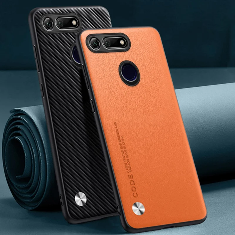 Funda de cuero PU de lujo para Honor View 20, cubierta trasera, protección de silicona mate, funda de teléfono para Honor 20 Pro 20 S, Honor 20 S - imagen 2