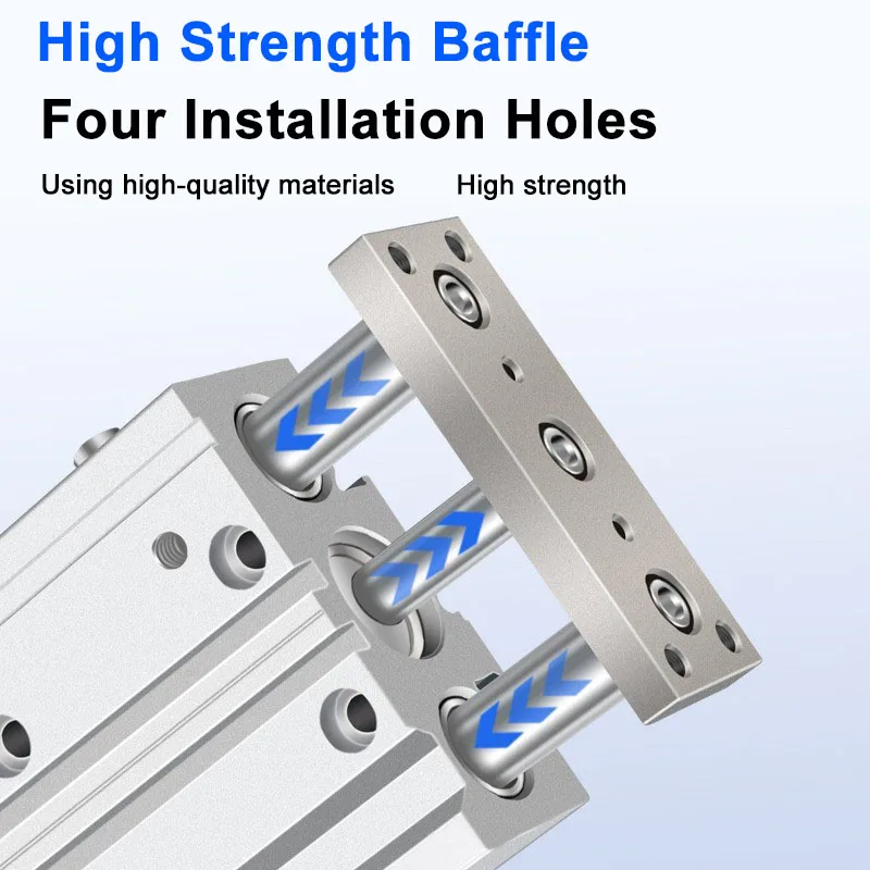 Cilindro de tres ejes de tres barras guiado TCM, diámetro 12/16/20/25/32/40/50/63, carrera del cilindro de 10-400MM, consulte diferentes necesidades - imagen 3