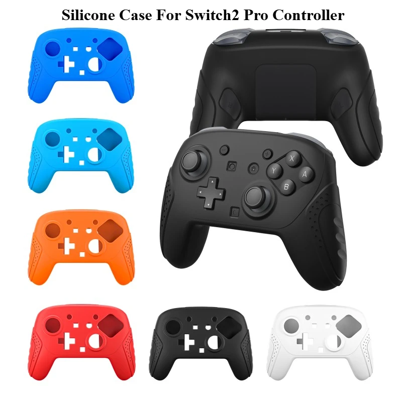 Funda protectora de silicona para Nintendo Switch 2 Pro, mando antideslizante, empuñaduras de Joystick, cubierta protectora de goma