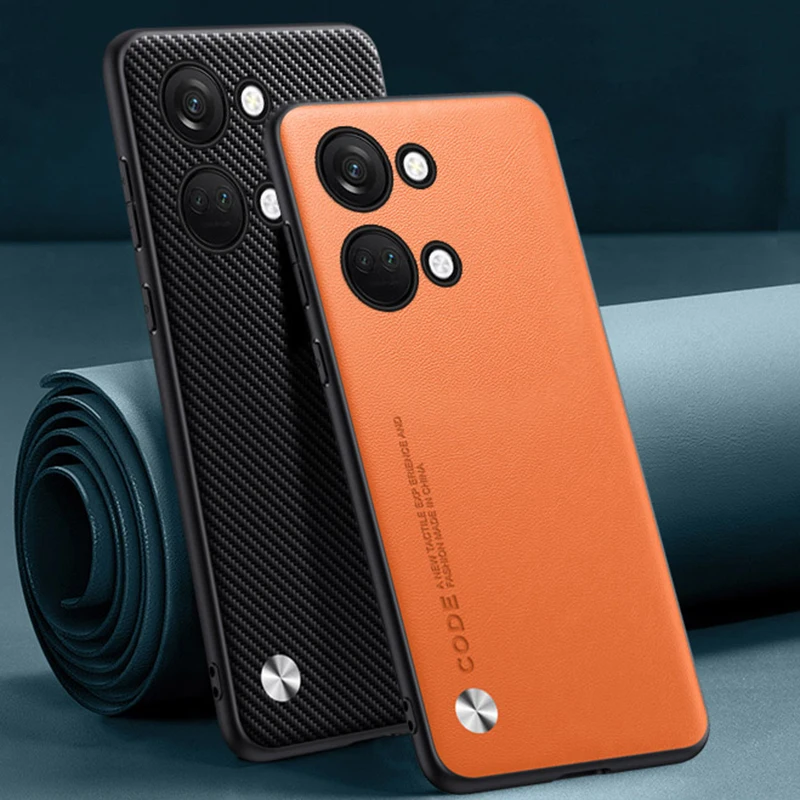 Funda de cuero PU de lujo para OnePlus Nord 3 5G, funda trasera de silicona con protección completa para teléfono OnePlus Ace 2V One Plus Nord3 - imagen 2