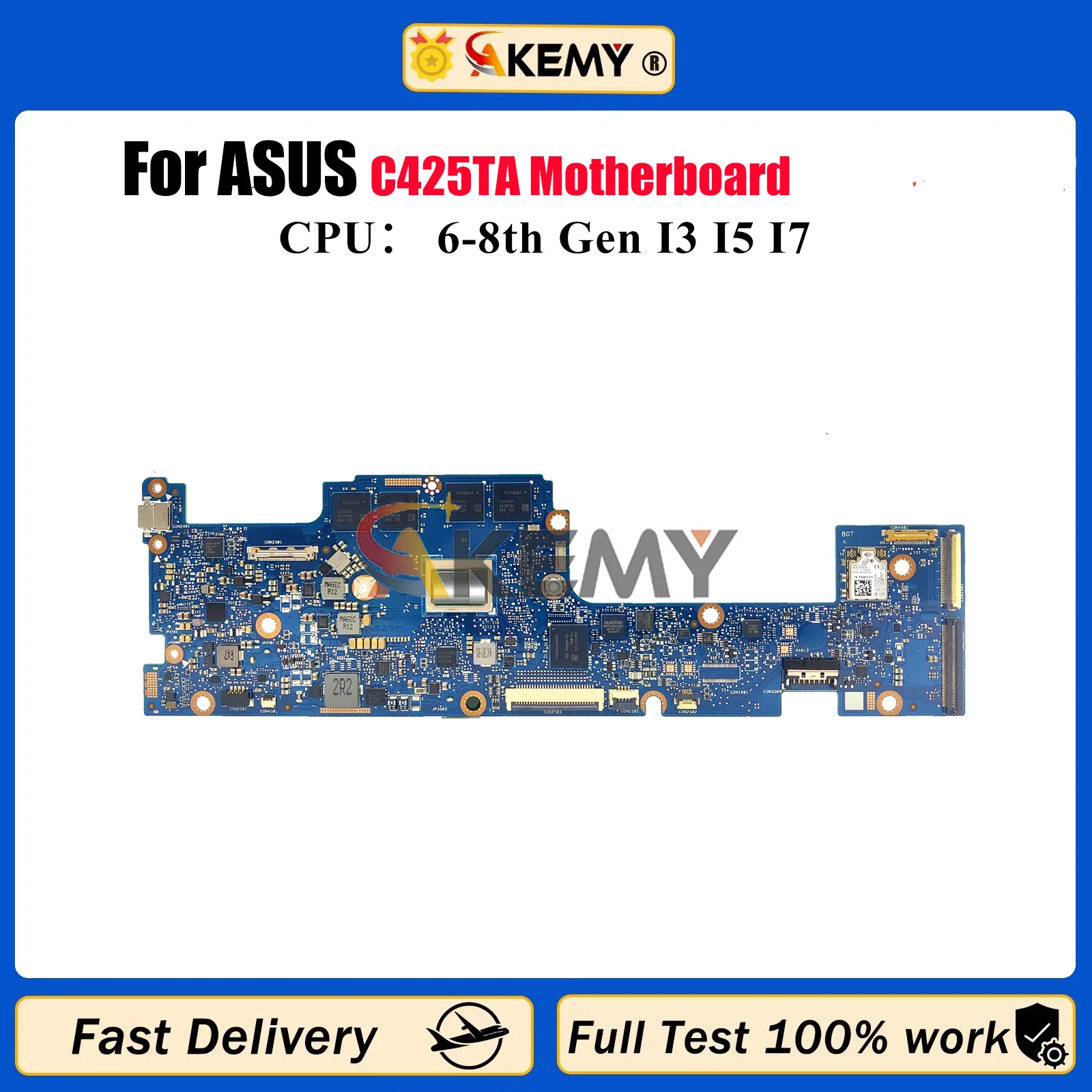Placa base para ordenador portátil C425TA para ASUS Chromebook C425T C425TA placa base para portátil con CPU I3 I5 I7 100% pruebas OK envío rápido stk