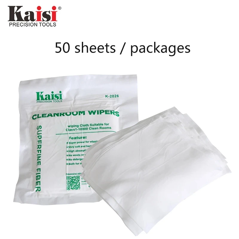 Kaisi K-2036 200 unids/bolsa limpiaparabrisas paño sin polvo papel limpio teléfono LCD herramienta de reparación para Class1-10000 habitaciones limpias - imagen 2