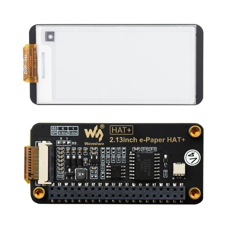 Sombrero de papel electrónico de 2,13 pulgadas + pantalla de tinta electrónica de 2,13 pulgadas negro con blanco SPI 250x122 para Raspberry Pi / Jetson Nano - imagen 4