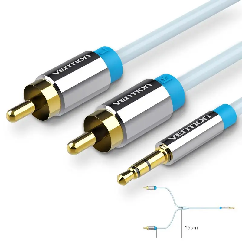 Vention Cable RCA 3,5 a 2rca cable de audio rca conector de 3,5mm para teléfono Edifer Home Theater DVD 2RCA aux Cable macho a macho 1m 2m 10m - imagen 2