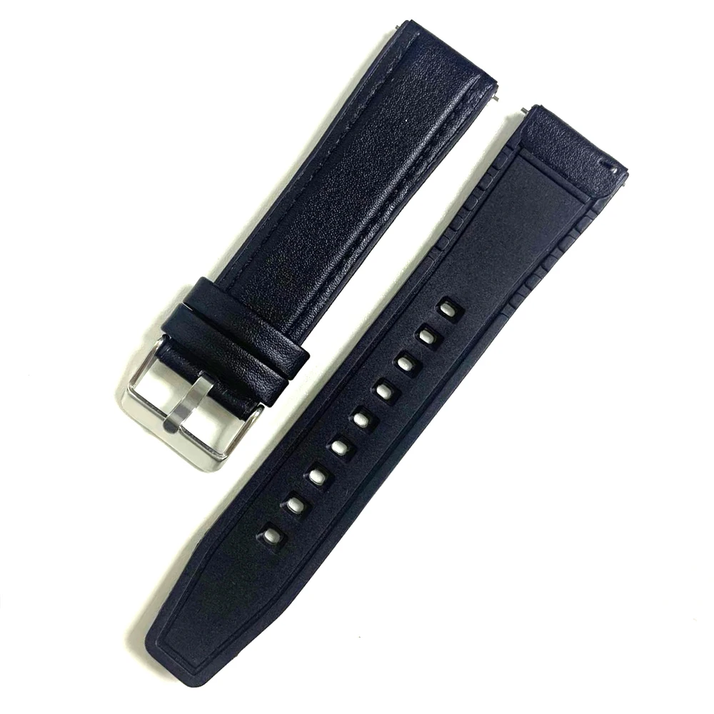 Correa de cuero de 22mm * silicona para HUAWEI WATCH 5 46mm 4pro Buds Runner reemplazar bandas HUAWEI WATCH GT 5 Pro GT5 4 3 pulsera deportiva - imagen 4