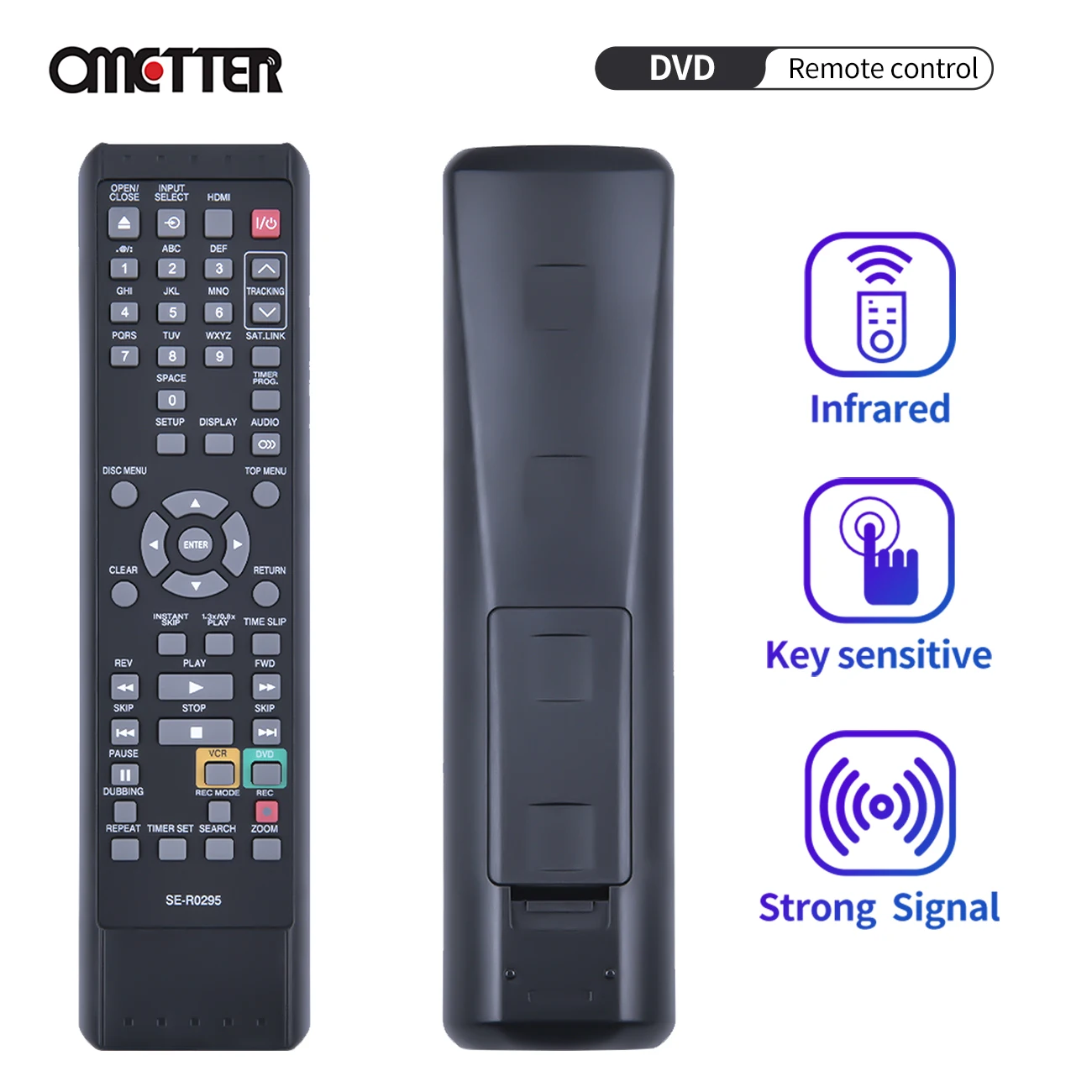 Mando a distancia de repuesto para Toshiba, grabadora de DVD, VCR, DVR620KU, SE-R0295, DKVR60KU, D-VR620, DVR610KU, D-VR610KU, D-VR620KU, DVR620KC, D-VR610 - imagen 2