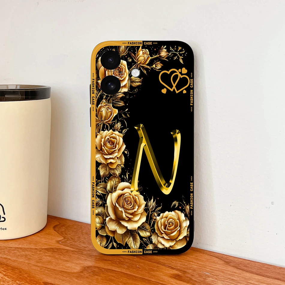 Para iPhone 17 Pro Max 17 Air funda de teléfono flores nombre letras funda de alta calidad para iPhone17 carcasa de silicona suave a prueba de golpes - imagen 5