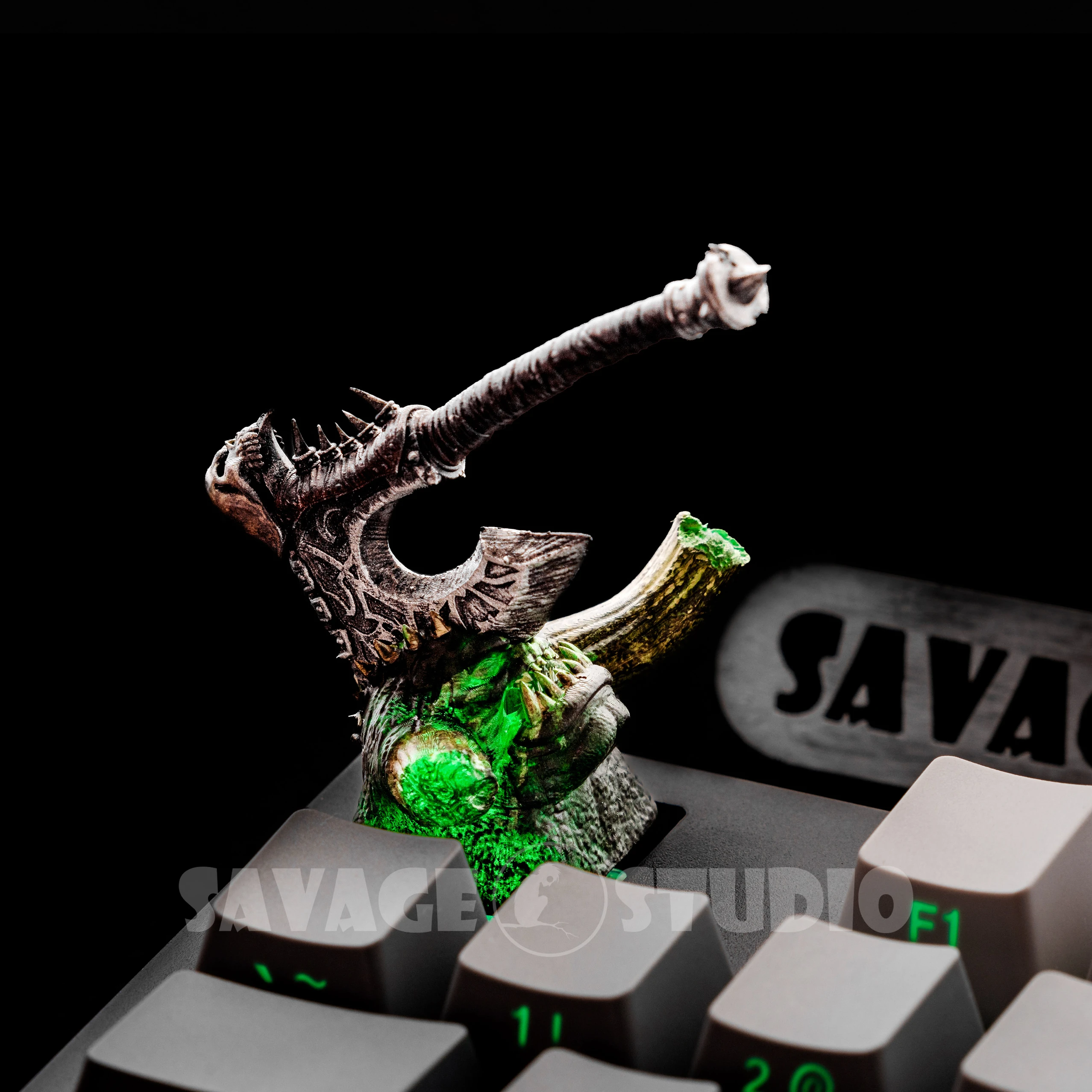 Juego de teclas con tema de Frost's Sorrow, teclas artesanales de resina 3D, teclas originales personalizadas hechas a mano para accesorios de teclado mecánico - imagen 5