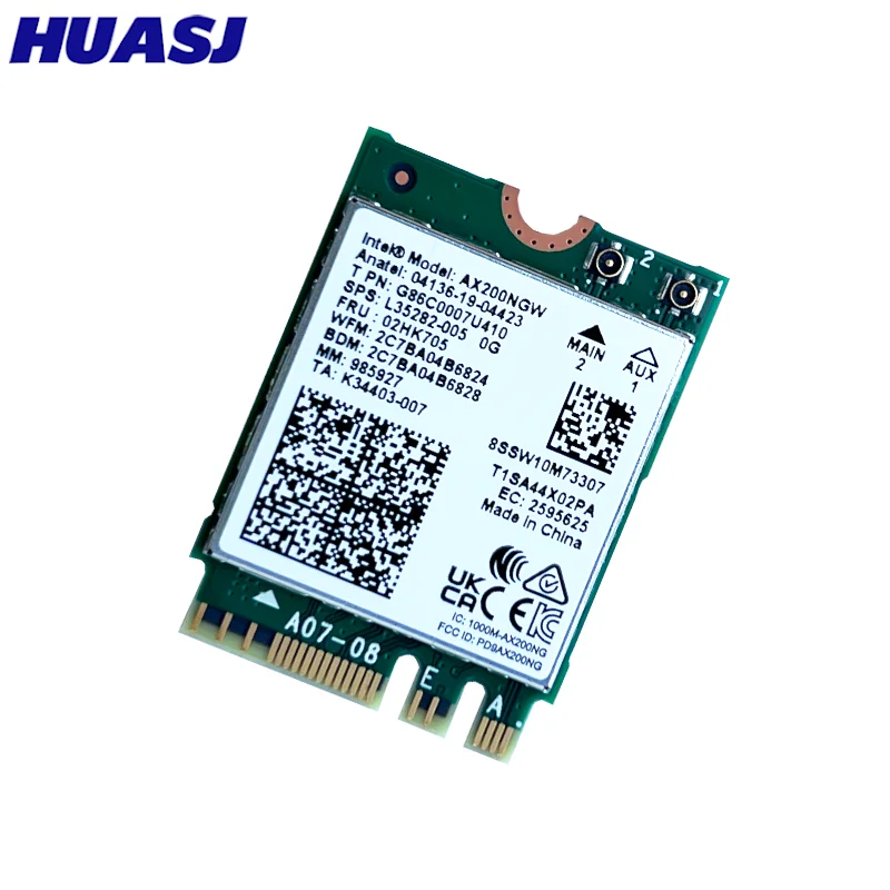 Banda Dual 2,4 Gbps Intel Wi-Fi 6 AX200 AX200NGW 802.11ax/ac MU-MIMO 2x2 módulo Wifi NGFF M.2 Bluetooth 5,1 tarjeta de red - imagen 4