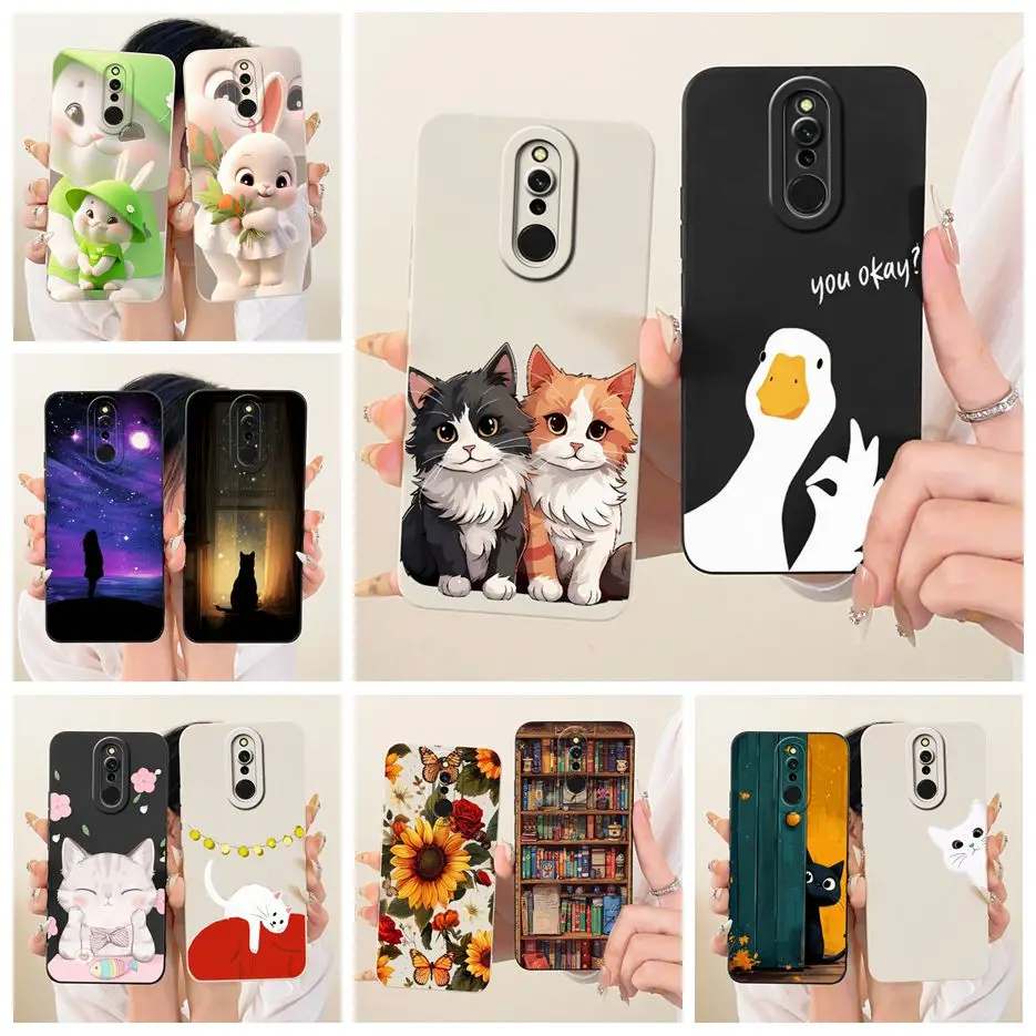 Funda para Xiaomi Redmi 8 8A, diseño de gato y pato, funda de dibujos animados, a prueba de golpes, suave, de TPU, para Xiaomi Redmi 8A 8 Redmi8 A, Fundas, Bolsas
