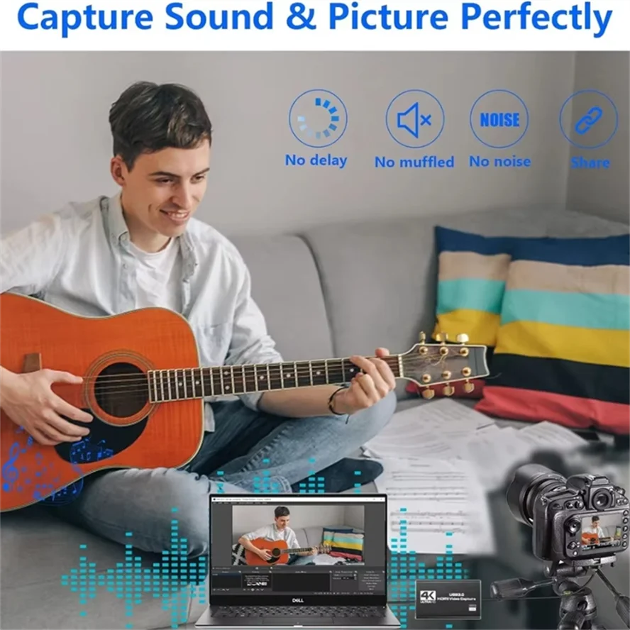 Tarjeta de captura de vídeo USB 3,0 Compatible con HDMI 4K 1080P 60FPS 30Hz grabador de vídeo para grabación de grabador de juegos transmisión en vivo - imagen 4