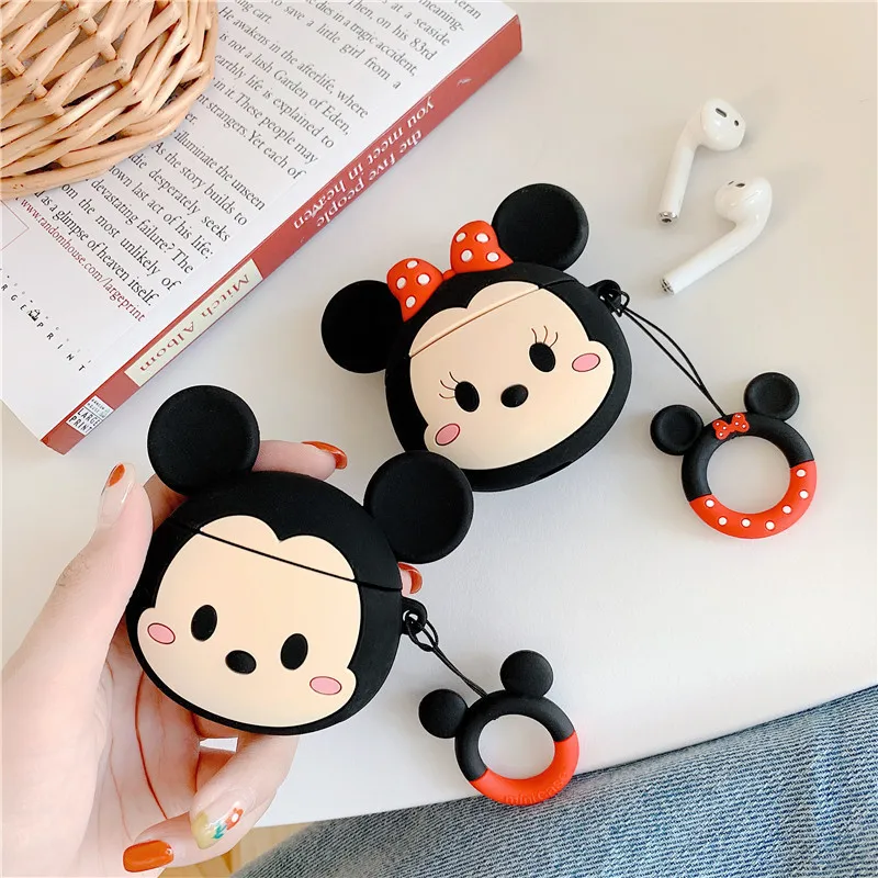 Funda para auriculares Disney Marvel para Airpods 1, 2, 3 Pro, funda protectora de silicona para auriculares inalámbricos con Bluetooth de Minnie y Mickey de dibujos animados - imagen 3