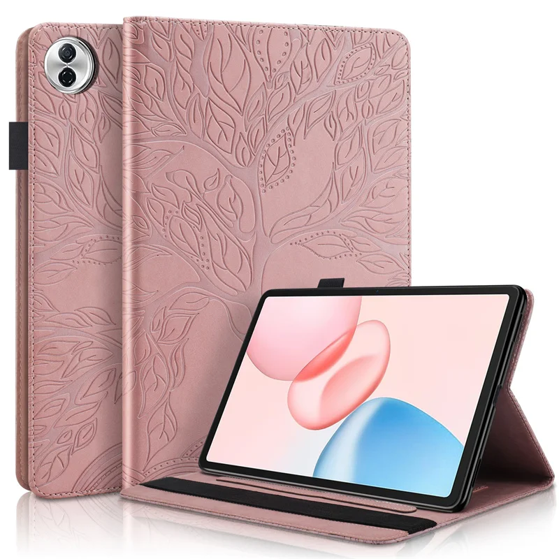 Funda para Huawei Honor Pad 10 12,1 pulgadas 2025, Funda con tapa de árbol en relieve, soporte tipo billetera para Honor Pad 10 HEY3-W00 HEY3-W10, Funda para tableta