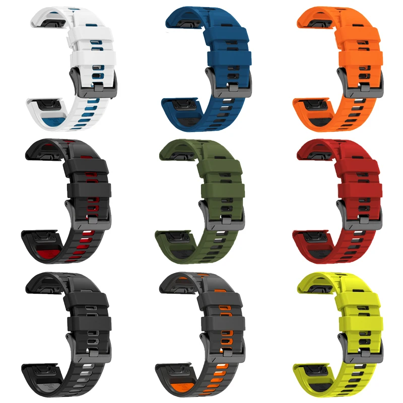 Banda de ajuste rápido 22mm 26mm para Garmin Fenix 8 E 47mm 51mm/7X/7/6X/6 Pro/5X/5 Plus/Epix Gen 2 correa de repuesto pulsera de silicona - imagen 2