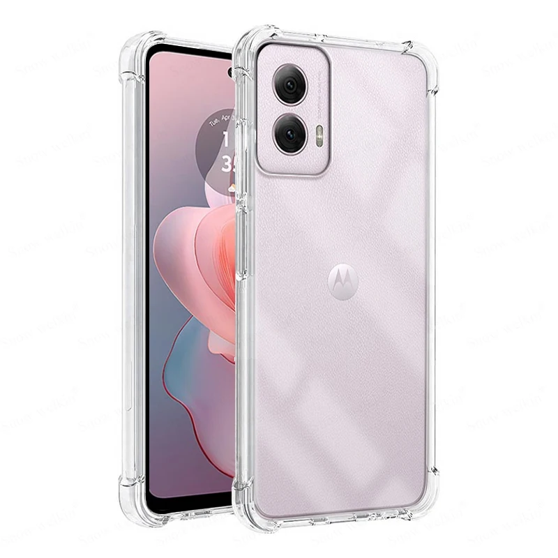Funda de protección completa con amortiguador de Airbags para Motorola Moto G Power 2024 2023 2022 2021 2020, funda trasera transparente de TPU suave a prueba de golpes - imagen 2