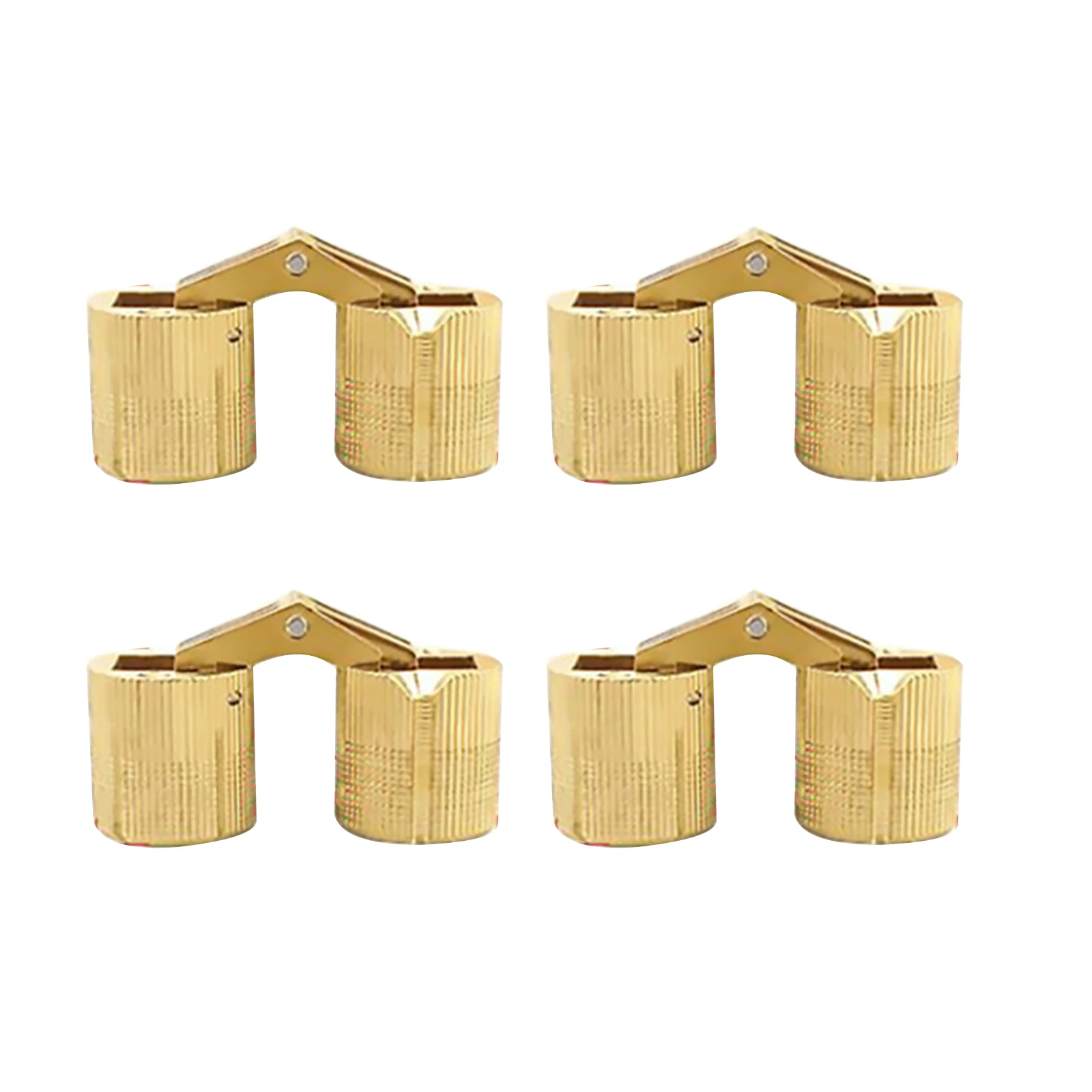 Bisagras cilíndricas de barril de cobre, montaje oculto de latón Invisible para herrajes de muebles, 10mm-18mm, 4 unidades por juego - imagen 3