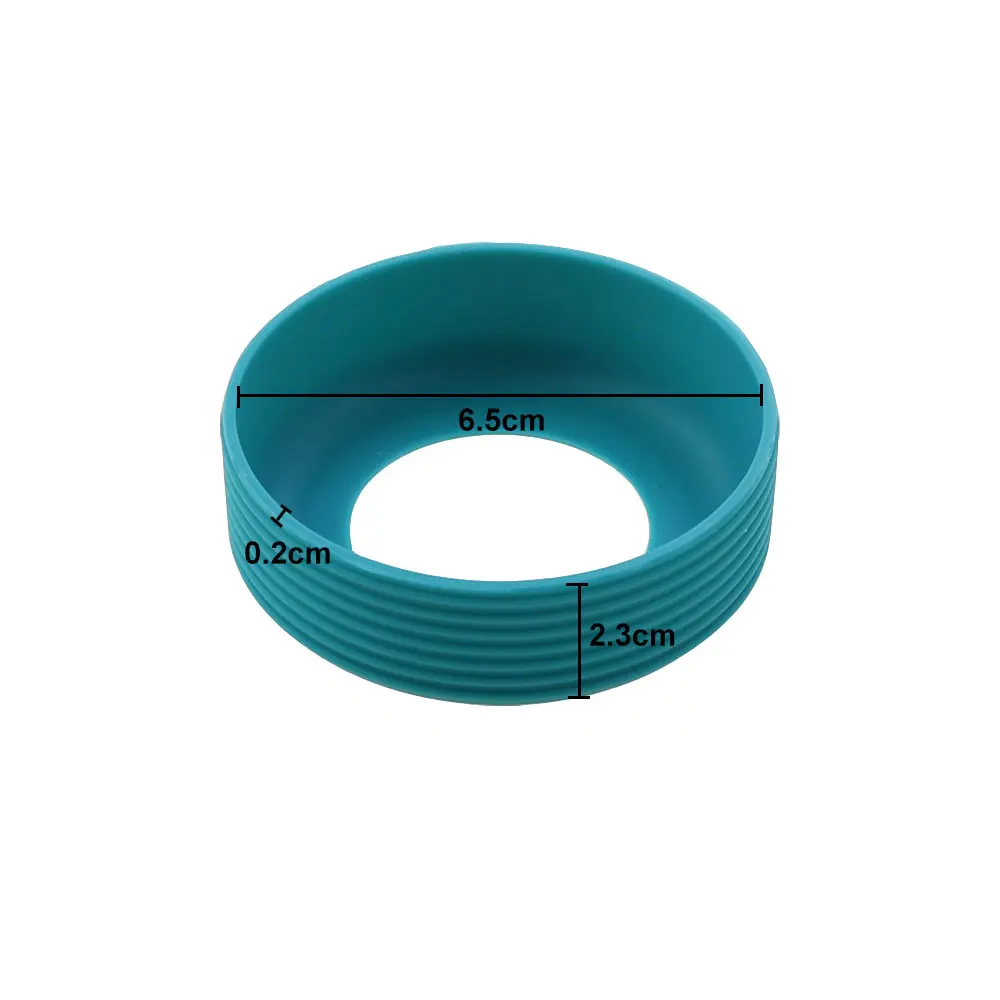 JCD 6,5 cm taza de agua de silicona cubierta inferior funda protectora antideslizante roscado funda para botella de agua Accesorios - imagen 2