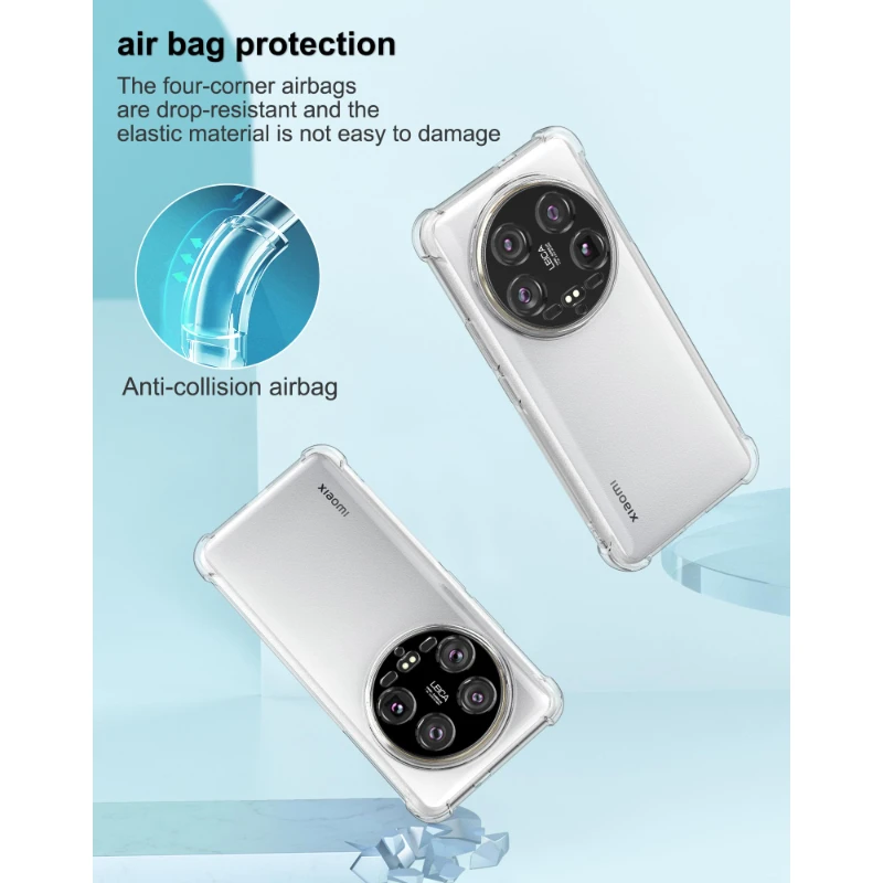 Funda trasera para Xiaomi 14 Ultra 14 Pro, carcasa a prueba de golpes, bolsa de aire, suave, transparente, TPU - imagen 5