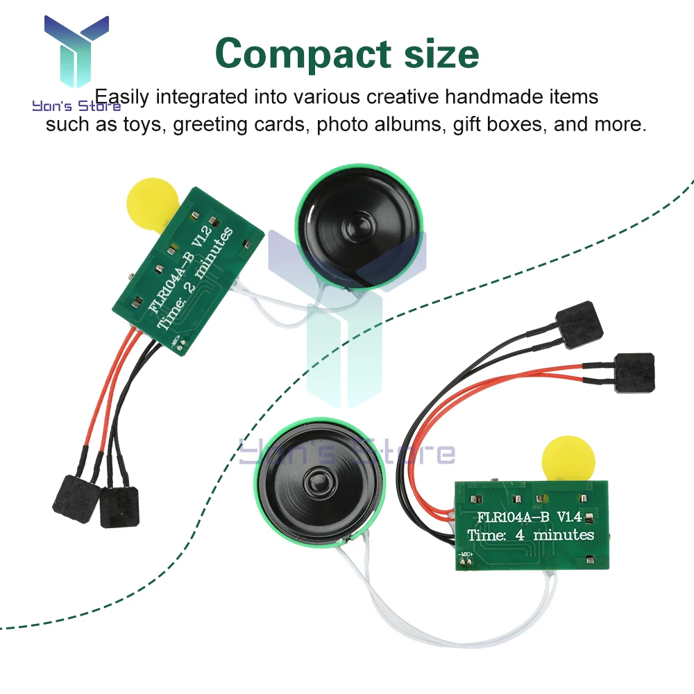 Módulo de sonido grabable DIY 120-240 segundos Chip de voz de grabación Flexible para tarjetas de felicitación juguetes y regalos - imagen 2