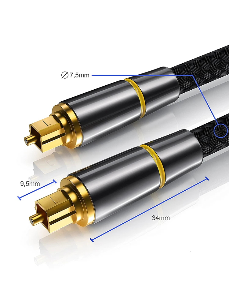 Cable óptico de Audio Digital SPDIF Toslink Cable de fibra óptica amplificador de potencia de Audio Cable de altavoz HiFi Cable de barra de sonido de cine en casa - imagen 2