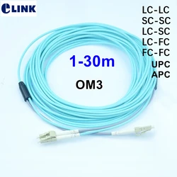 Cable fibra óptica dúplex OM3 SC/LC exterior blindado