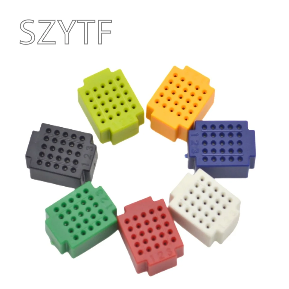 Mini Placa de pruebas sin soldadura, 7 piezas, ZY25, PCB, sin soldadura