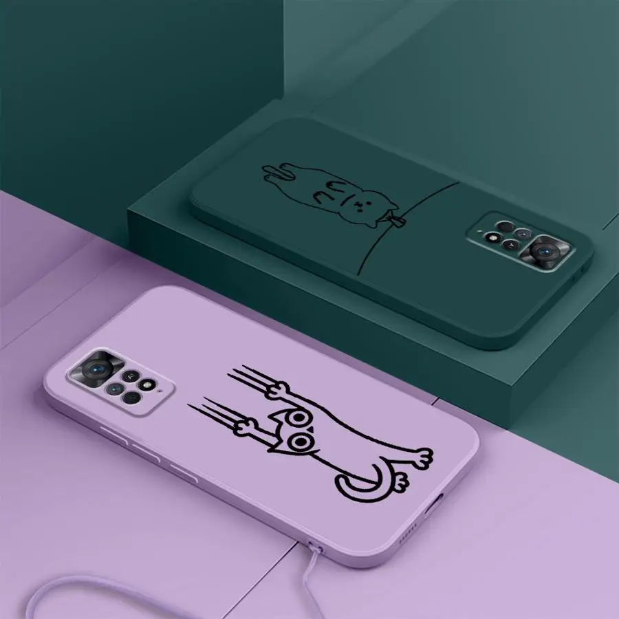 Funda de teléfono con cubierta suave de perro y gato de dibujos animados para Xiaomi Redmi Note 10 11 Pro 13 12 ProPlus 12s 10 10Lite 11s 14 Pro Plus - imagen 3