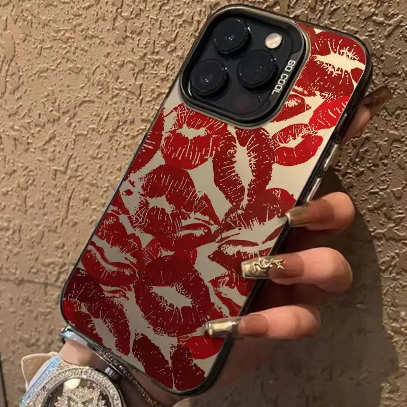 Y2K Original pantalla Sexy Kiss Lips funda para Xiaomi Redmi A1 A3 13C 9C 9T Note 8 9 9S 10 11 12 13 Pro K60 Ultra 4G 5G cubierta mate