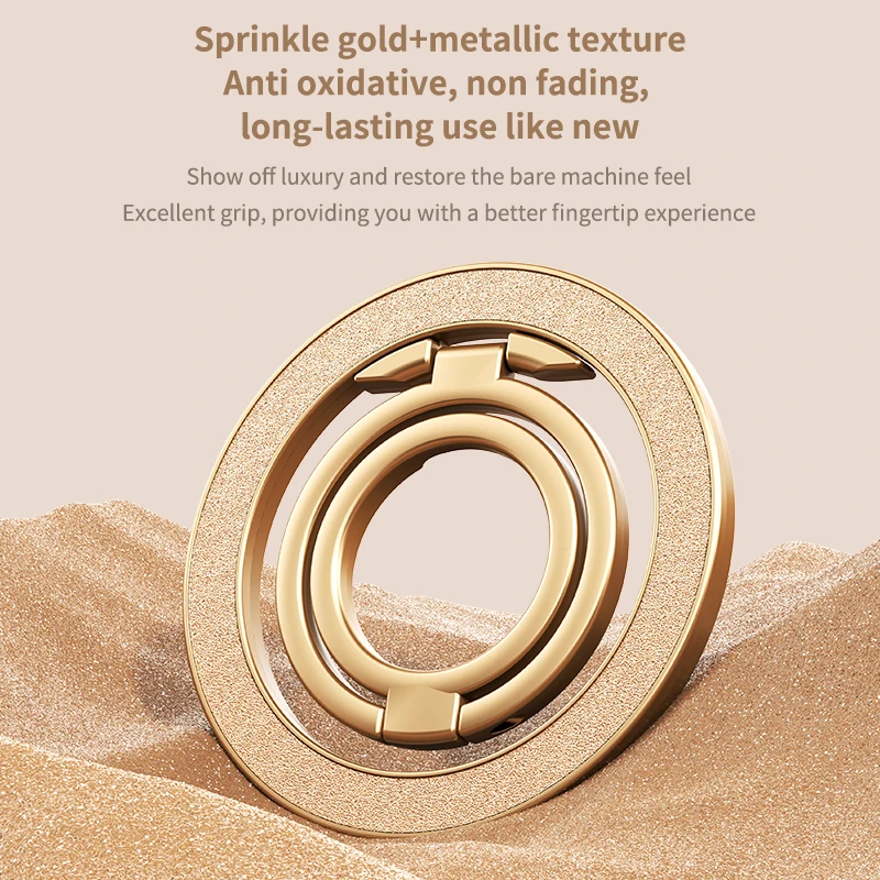 Soporte de anillo magnético de teléfono de doble cara para soporte magnético MagSafe para IPhone 16 15 14 13 12 Pro soporte de teléfono Android - imagen 4
