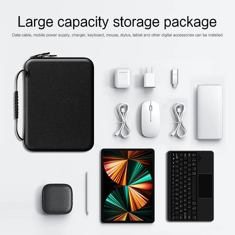 HUWEI bolsa a prueba de golpes para ordenador portátil para iPad Pro 12,9 Samsung Tab S7 FE S8 Plus 12,4 MateBook E Surface Pro X 9 8 7 6 5 4 3 funda para tableta - imagen 4