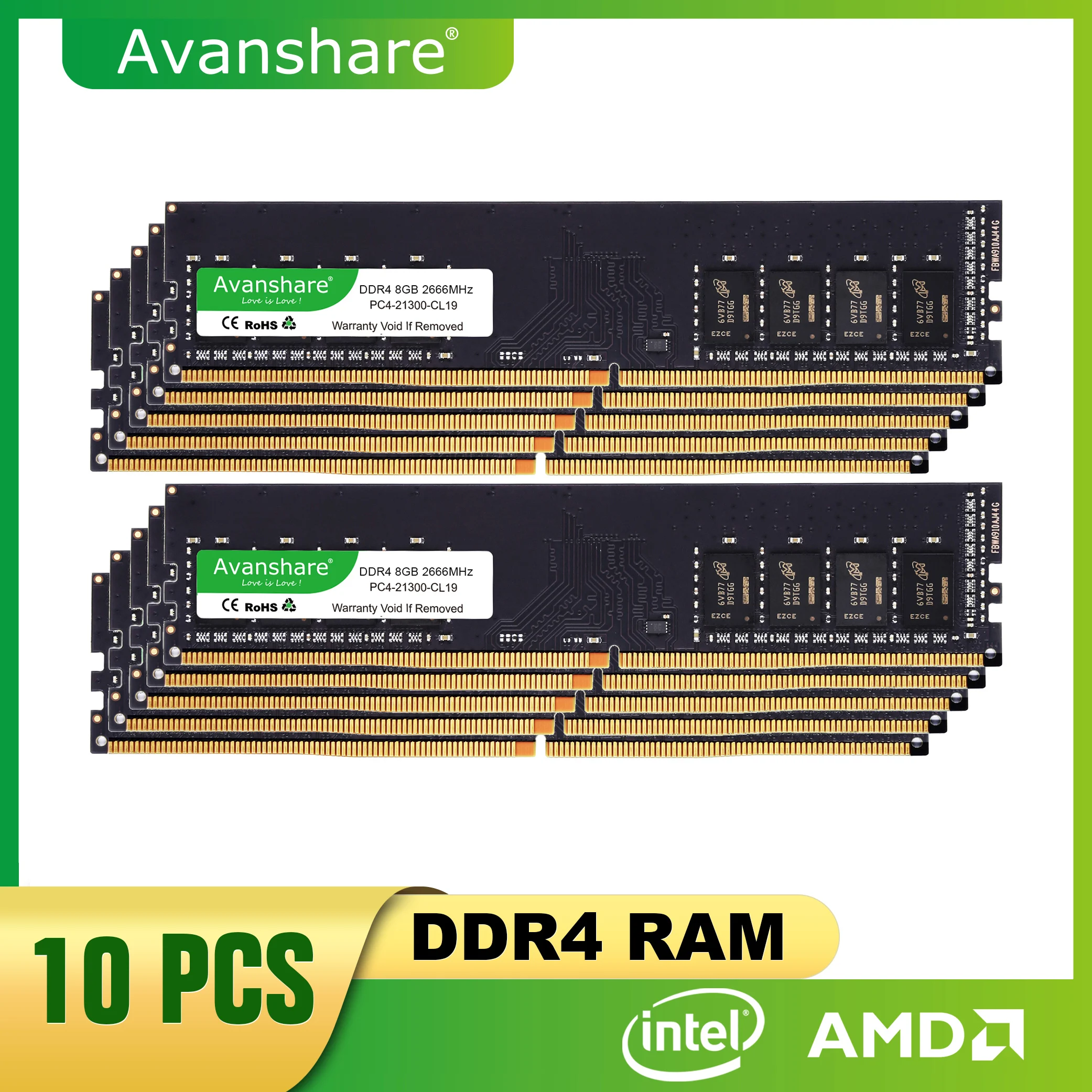 Avanshare 32GB 16GB 8GB DDR4 Memoria Ram 2400MHz 2666MHz 3200MHz DRAM PC DIMM computadora de escritorio para ventas al por mayor - imagen 2