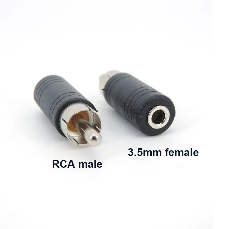 Enchufe macho RCA de 10 piezas a 6,35mm, 6,5mm a 3,5mm, adaptador de conector hembra estéreo de 3 polos 6,35 3,5, conector M/F de Audio, color negro, A7 - imagen 5