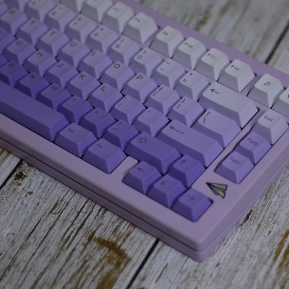 Sublimación de tinte, teclas con gradiente púrpura, material PBT inciso superior/lateral, 124 teclas, perfil de cereza por teclas por tastier - imagen 5