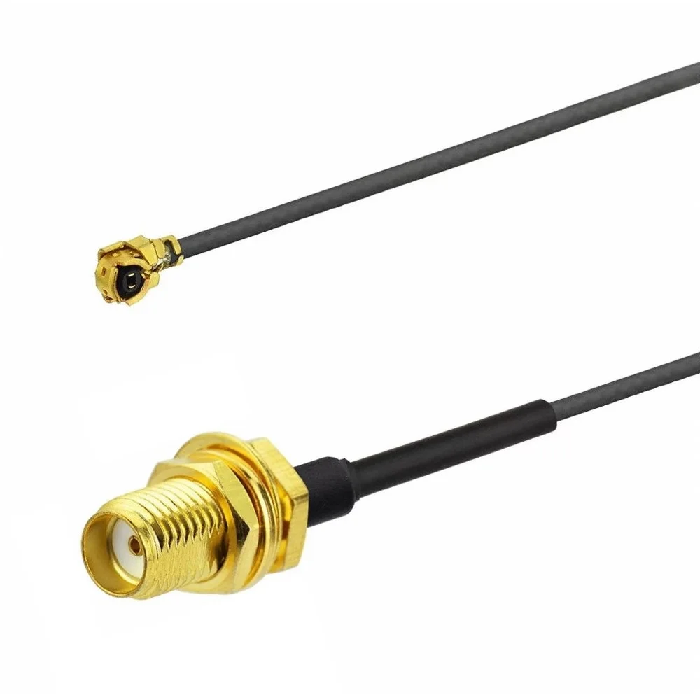 Cable conector SMA hembra a uFL/u.FL/MHF1, conjunto de adaptador coaxial RF RG1.13, Cable Pigtail de 15cm para tarjeta PCI Wifi, módulo 3G 4G 5G