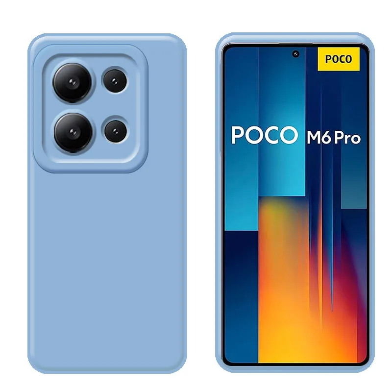 Funda protectora de silicona líquida para cámara de teléfono Xiaomi Pocco, Poxo, Poko, M6 Pro, 4G, a prueba de golpes, TPU, trasera suave, M6pro, 4G - imagen 4