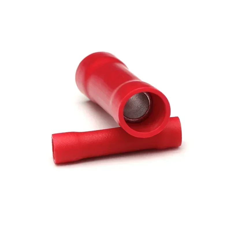 Terminal de Cable BV1.25 BV2 BV3.5 BV5.5 BV8, empalme a tope recto, engarzado, tubo de cobre aislado de PVC, conexión de Cable de prensa en frío, 10 ~ 100 Uds. - imagen 5