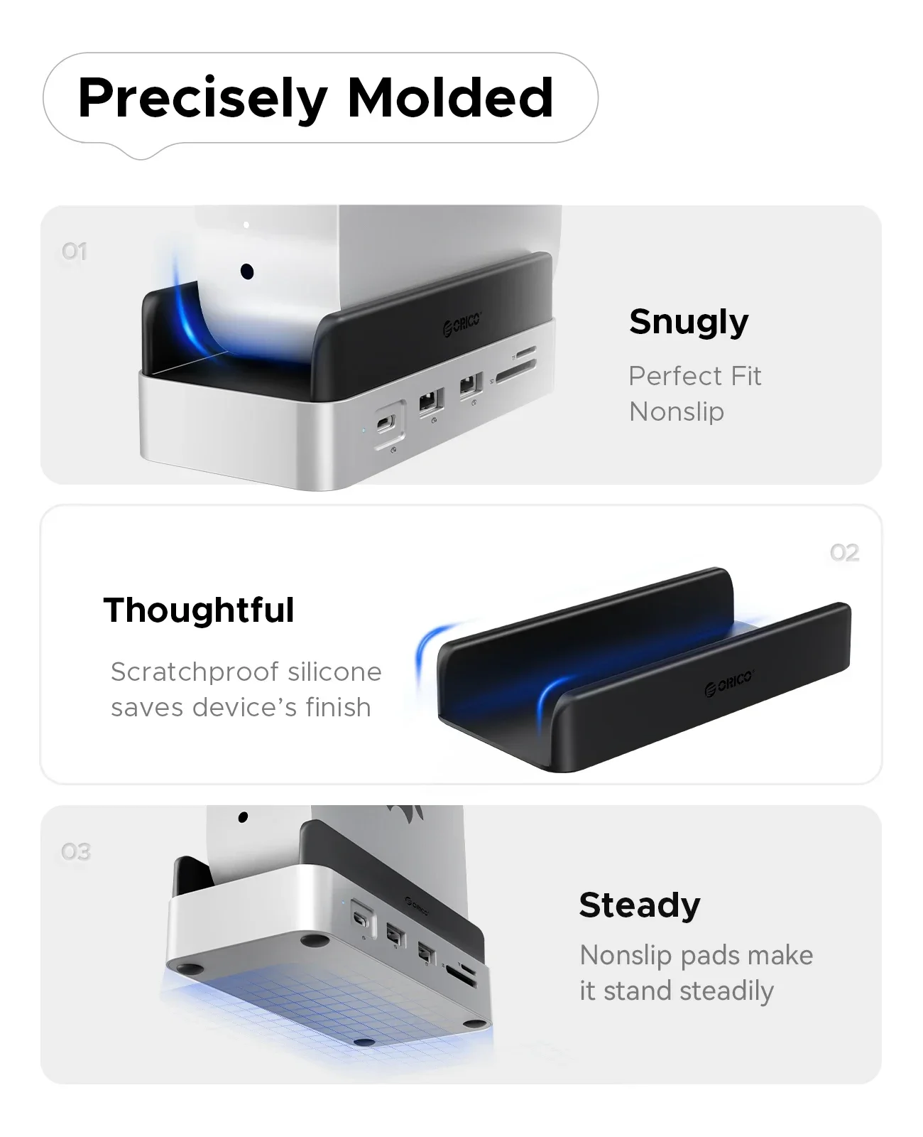 ORICO MiniDock Base de Expansión de Almacenamiento para Mac Mini M4&M4 Pro Base USB3.2 Gen2 Tipo C con 512G 1T 2T 4T M.2 SSD Opciones - imagen 4