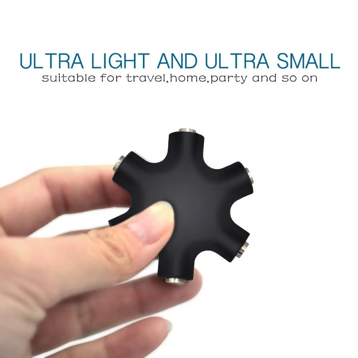 Divisor de Audio para auriculares de 3,5mm, 1 macho a 1, 2, 3, 4, 5, Cable hembra, puerto de 5 vías, Cables de salida de sonido de música auxiliar, extensión de auriculares estéreo - imagen 2