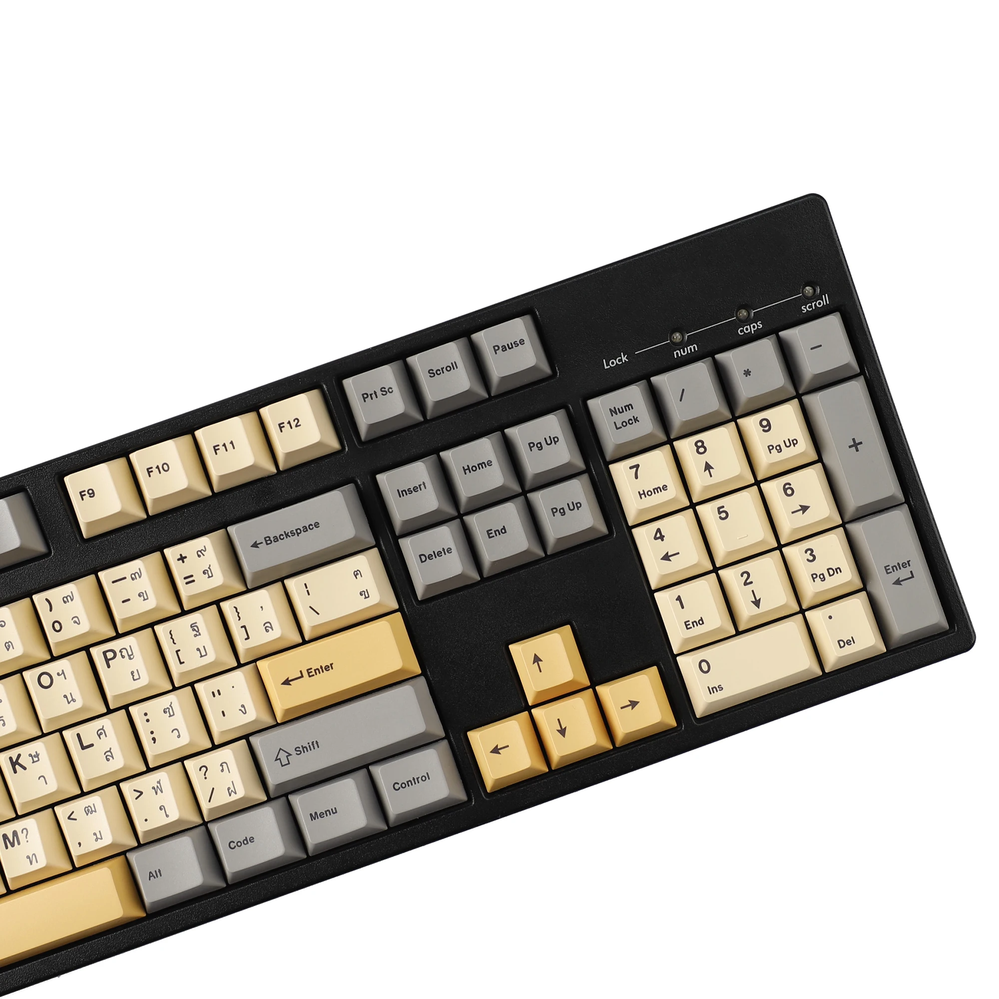 YMDK-teclas con tema del desierto, 144 teclas, minimalista tailandés, PBT, perfil de cereza, tinte, impresión superior, teclas personalizadas para teclado mecánico MX - imagen 3