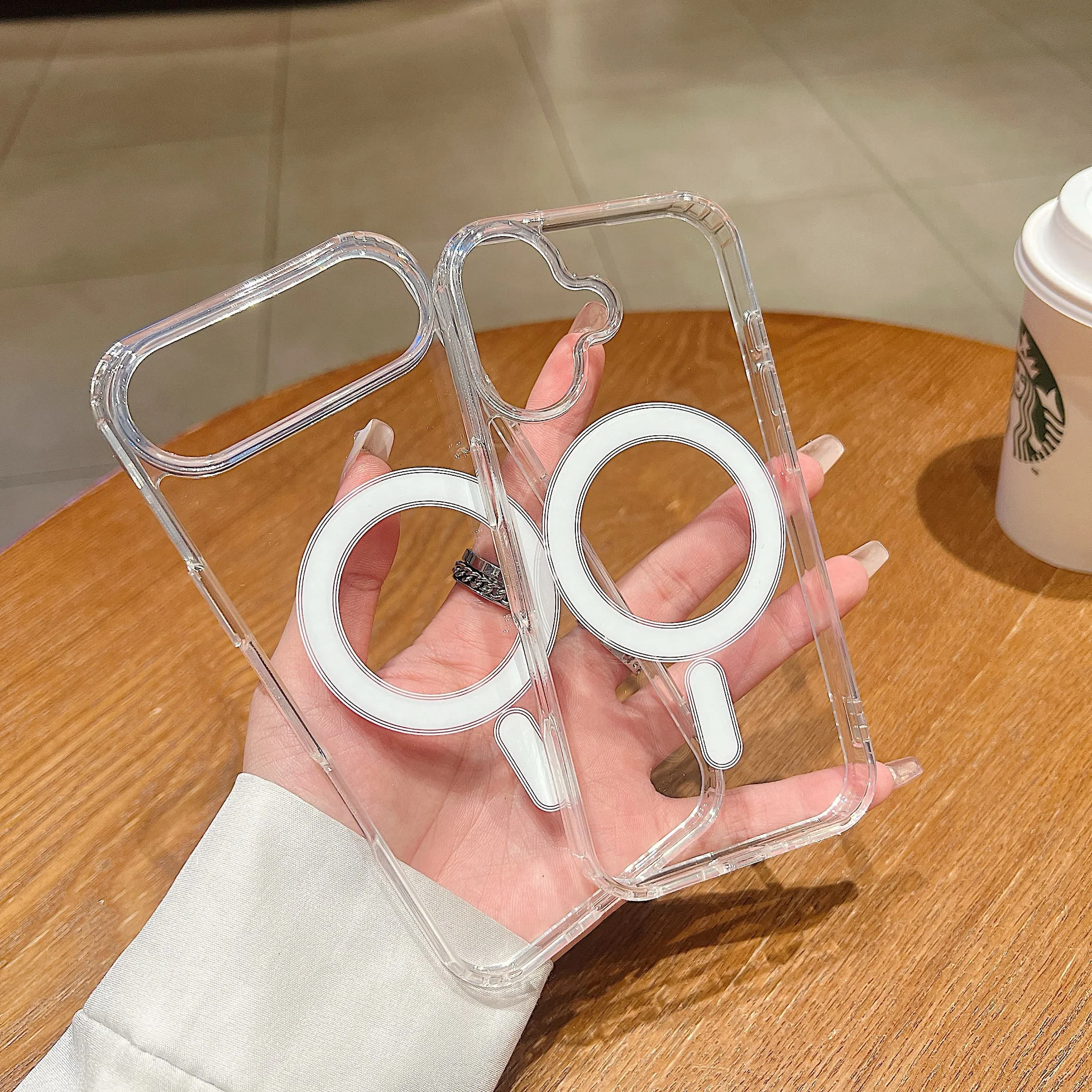 Para Magsafe con embalaje funda de teléfono para Apple iPhone 17 Air 16 E 15 14 13 12 Mini 11 Pro XS Max 7 8 Plus cubierta de carga inalámbrica - imagen 3