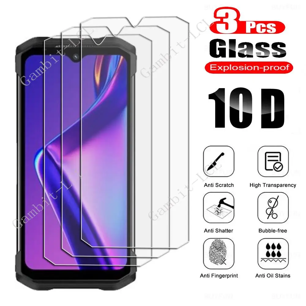 3 uds para Doogee S98 Pro S58 S59 S86 S88 Plus S95 S96 V10 V20 5G N40 N30 X93 X95 X96 película protectora de pantalla de vidrio templado