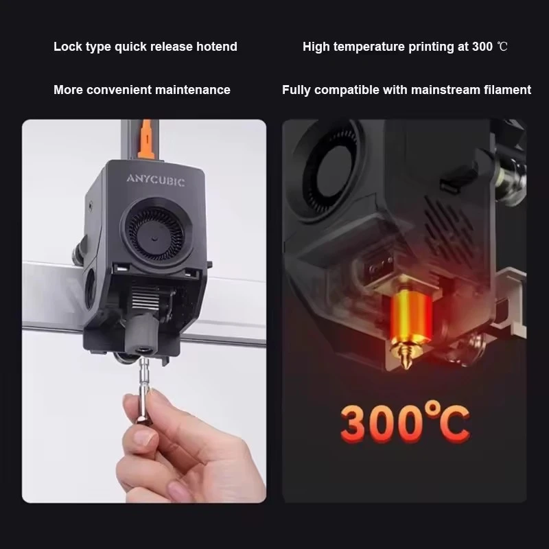 Piezas de impresora 3D para Anycubic Kobra 3 Max Combo Hotend acero endurecido 0,4 0,6 0,8mm boquilla de acero endurecido integrada de intercambio rápido - imagen 3