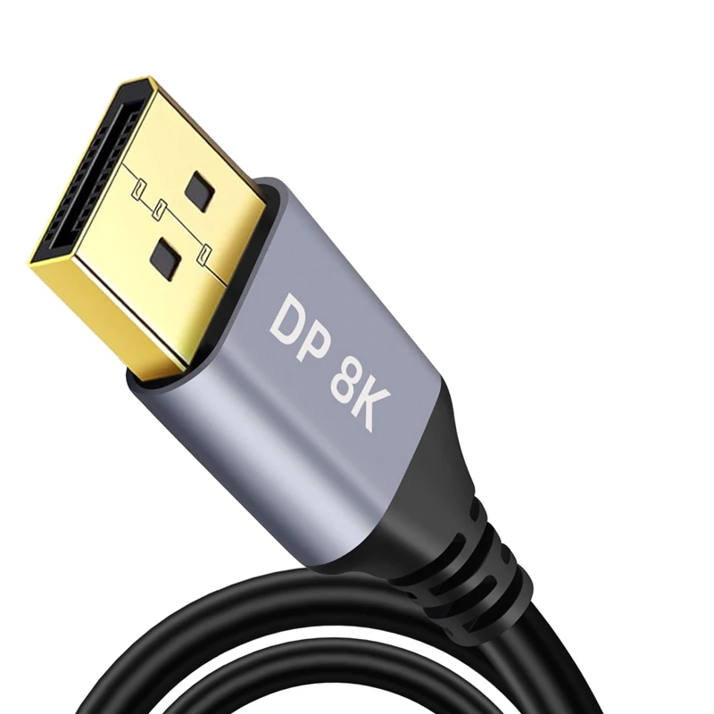 Cable DisplayPort 8K DP de 1m/2m/3m/5m, Cable de puerto de pantalla de alta velocidad 1,4 8K @ 60Hz G-Sync FreeSync 4K @ 144Hz 2K @ 240Hz HDR 10 32,4Gbps - imagen 4